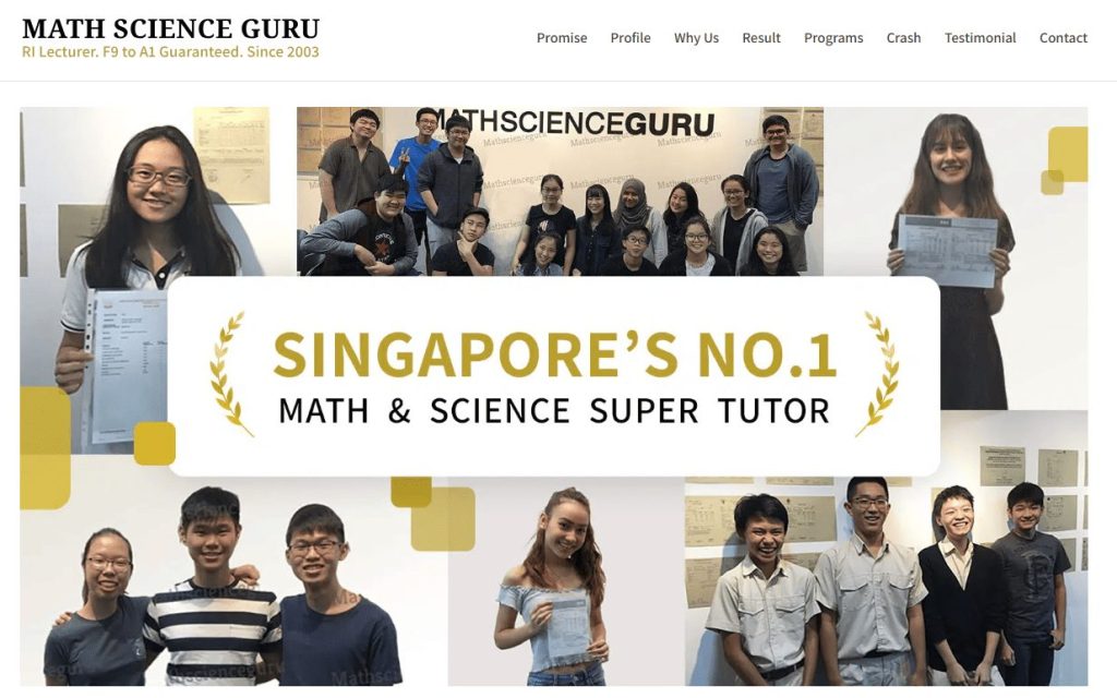 Math Science Guru's website homepage