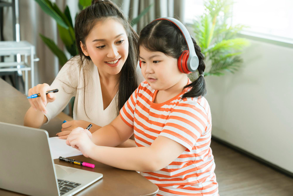 mother-teaching-daughter