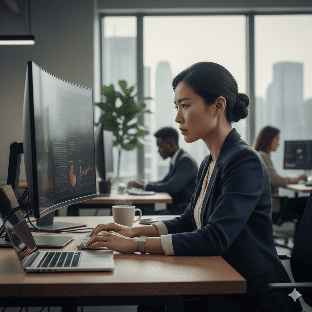 asian-woman-focused-work