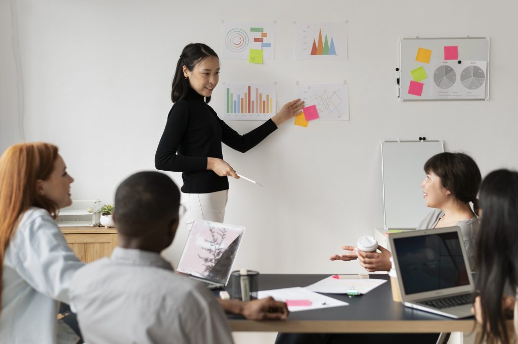 people-practicing-social-integration-workspace